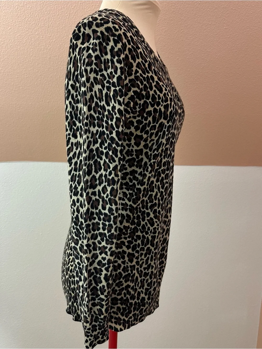 J.Crew Tippi Sweater in Leopard Womens M 100% Merino Wool Style #J6354 Preppy